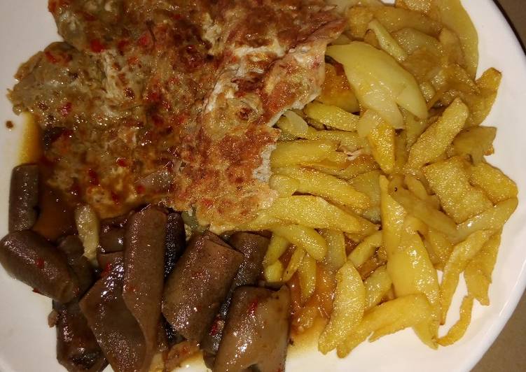 Steps to Make Speedy Chips with egg and kpomo Cooking Basics for Newbies