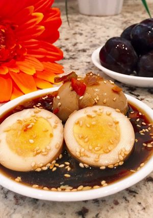 Hình của món Trứng ngâm nước tương.