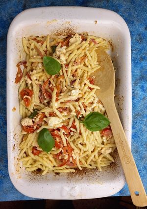 A picture of Greek-Style Trofie Pasta.