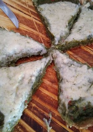 Una foto de Tarta de acelga! Vegana! Con queso vegano de papa!