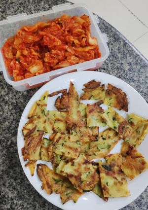 Foto resep Zucchini Pancake ala Pancake Korea