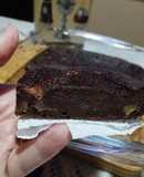 Brownie base de banana y manzana
