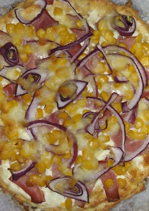 Túró alapú diétás pizza recept fotója