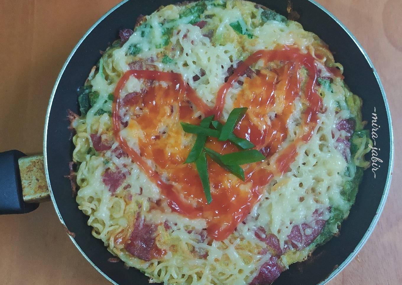 Omelet Mie Telur Keju