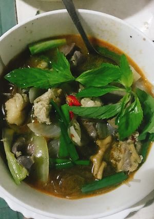 Hình của món Miến lòng gà...