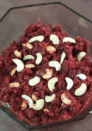 A picture of Beetroot Halwa.