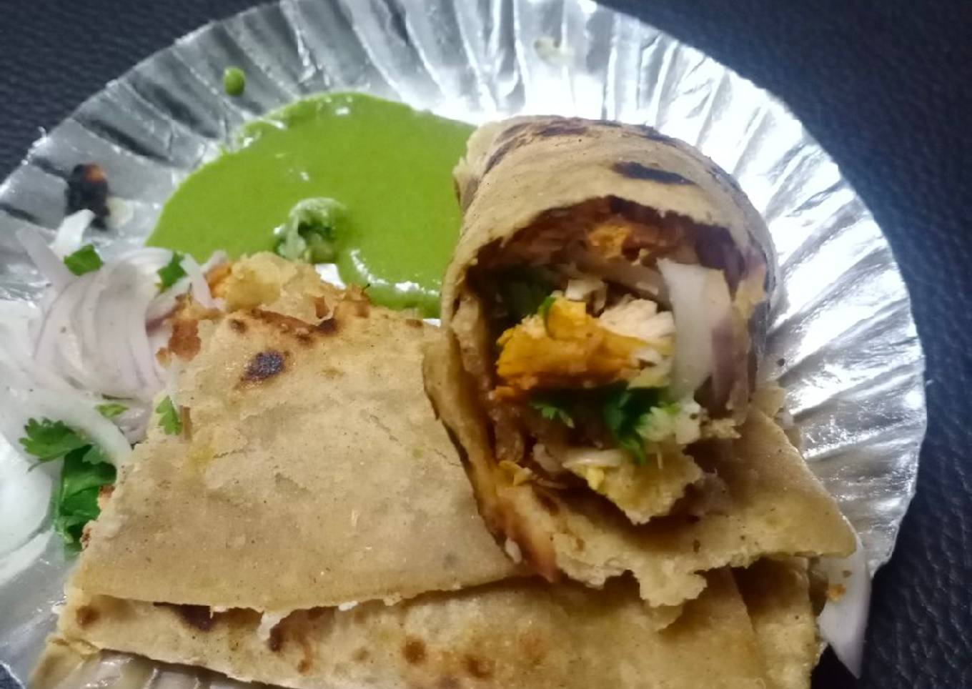 Tandoori chicken cheese wrap