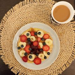 A picture of Best breakfast option: banana pancake 🥞.