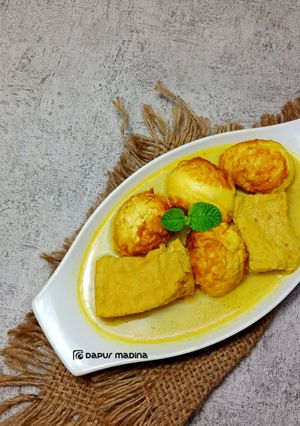 Foto resep Telur Tahu Bumbu Kuning