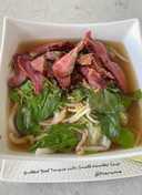 Grilled Beef Tongue with Thin Noodles Soup