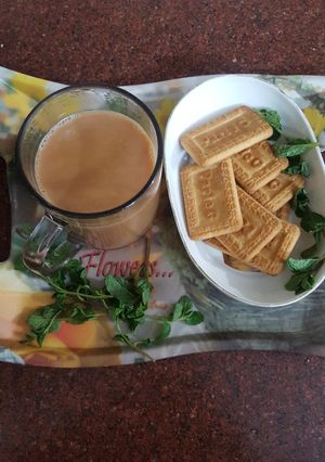 A picture of Pudina chai.