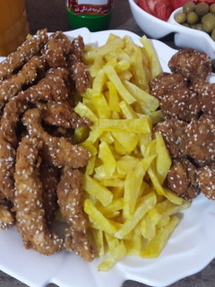 عکسی از دستور قارچ سوخاری_فیله مرغ سوخاری