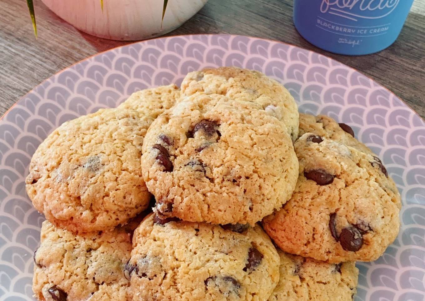 Cookie au chocolat sans beurre à l’huile de coco