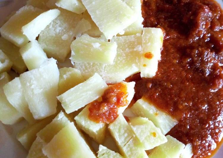 Steps to Make Favorite Boiled yam&amp;Stew