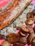Grilled rainbow trout