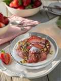 Cheesecake allo Yogurt e Copertura di Fragole al Marsala