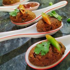 A picture of Egg Fritters/Egg Pakora.