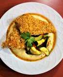 Oven Fried Fish and Grits