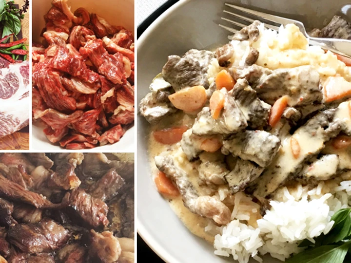 Simple Way Prepare Recipe Panang Wagyu Beef Curry Over Jasmine Rice that is Awesome, Delicious}