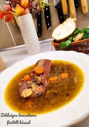 Lencseleves füstölt hússal 🐷🎉🎆 recept fotója