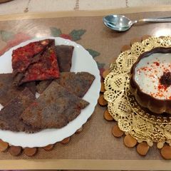 Finger millet/Ragi flour paratha stuffed with beetroot,paneer and potato A picture of Finger millet/Ragi flour paratha stuffed with beetroot,paneer and potato.