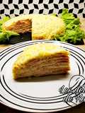 Savory Crêpe Cake with Béchamel, Ham, and Cheese