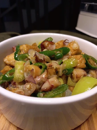 Cara Simple Membikin Resep  Tumis cumi asin tempe yang Bisa Manjain Lidah, Enak Banget