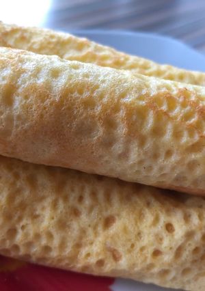 Фото Блинчики на кокосовом молоке с рикоттой и изюмом ПП.