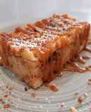 Lingote de manzana y brioche con toffee y crocanti