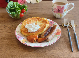 A picture of Soft and fluffy parsnip pancake 🥞.