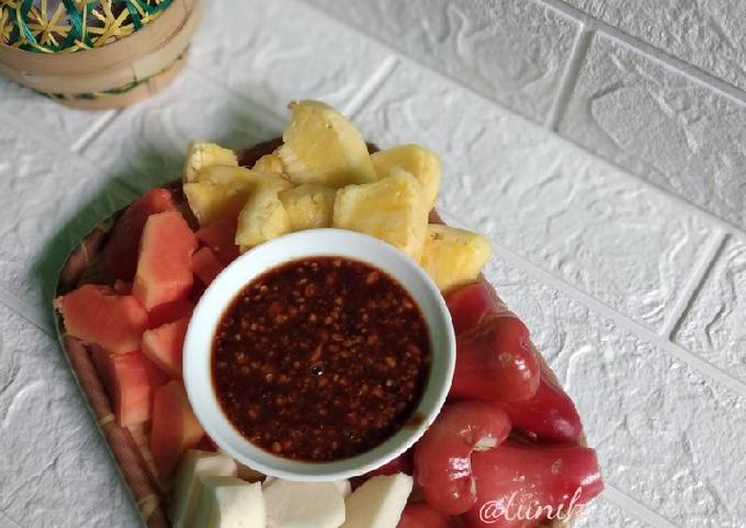 Resep 230. Rujak Buah Seger, Bisa Manjain Lidah