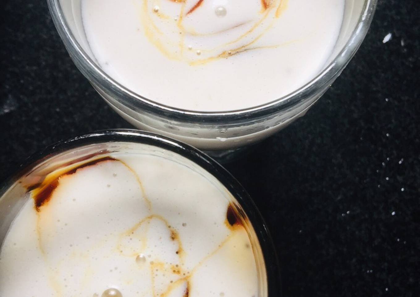 Banana, nuts, coconut milk smoothie