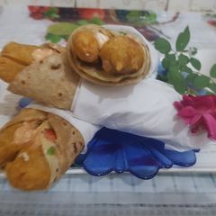 A picture of Paneer french fries roll I Paneer french fry roll at home I Paneer fries Roll.