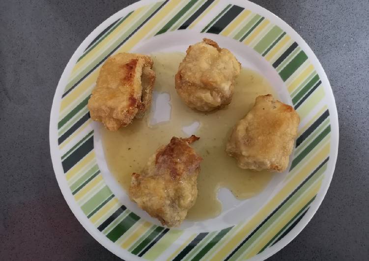 Pechuga de pollo relleno al caramelo de vinagre