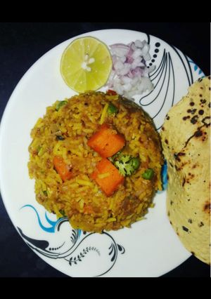 A picture of Tawa bhaji pulav.