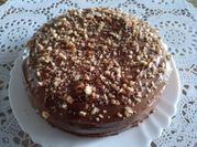 Una foto de torta facil con nueces