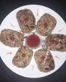 Raw papaya, sweet potato cutlet