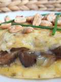 Omelette de berenjenas salteadas y mozzarella