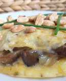 Omelette de berenjenas salteadas y mozzarella