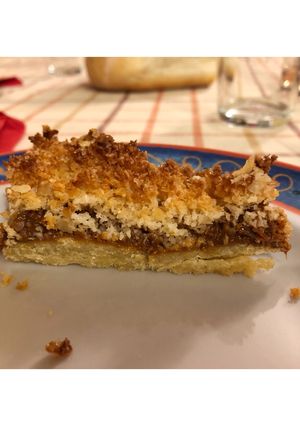 Una foto de Tarta de coco y dulce de leche