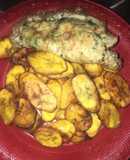 Fried plantain and egg