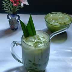 A picture of Iced Matcha Kolang Kaling.