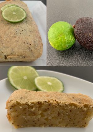 Une photo de Cake vegan citron vert et avocat