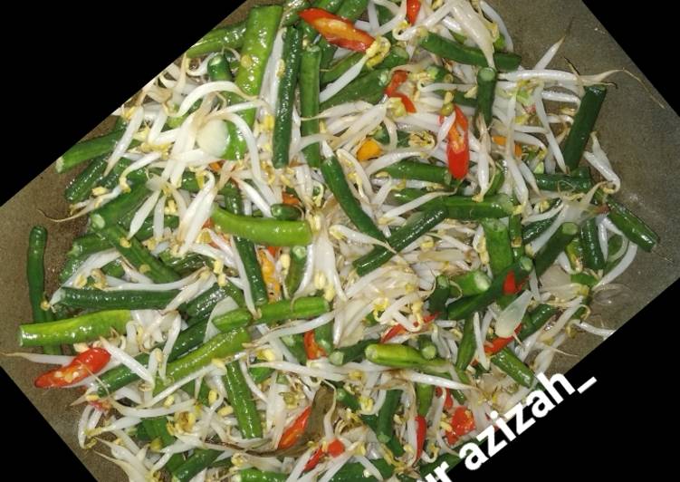 Tumis kacang panjang tauge