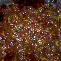 A picture of Tomatoes Stew with Spinach.