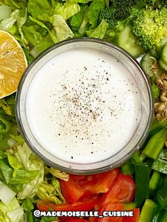 عکسی از دستور سس رژیمی با دو قلم مواد اصلی 🥗 سالاد فصل