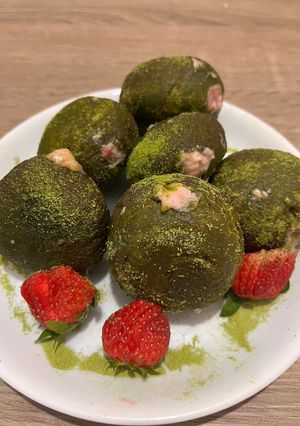 Foto resep Bombolono matcha strawberry