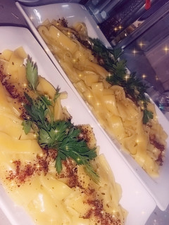 صورة لوصفة رقاق (شعيرية عريضه)من انواع المعكرونه بشكل بشهي 🥺🥰😋🤤