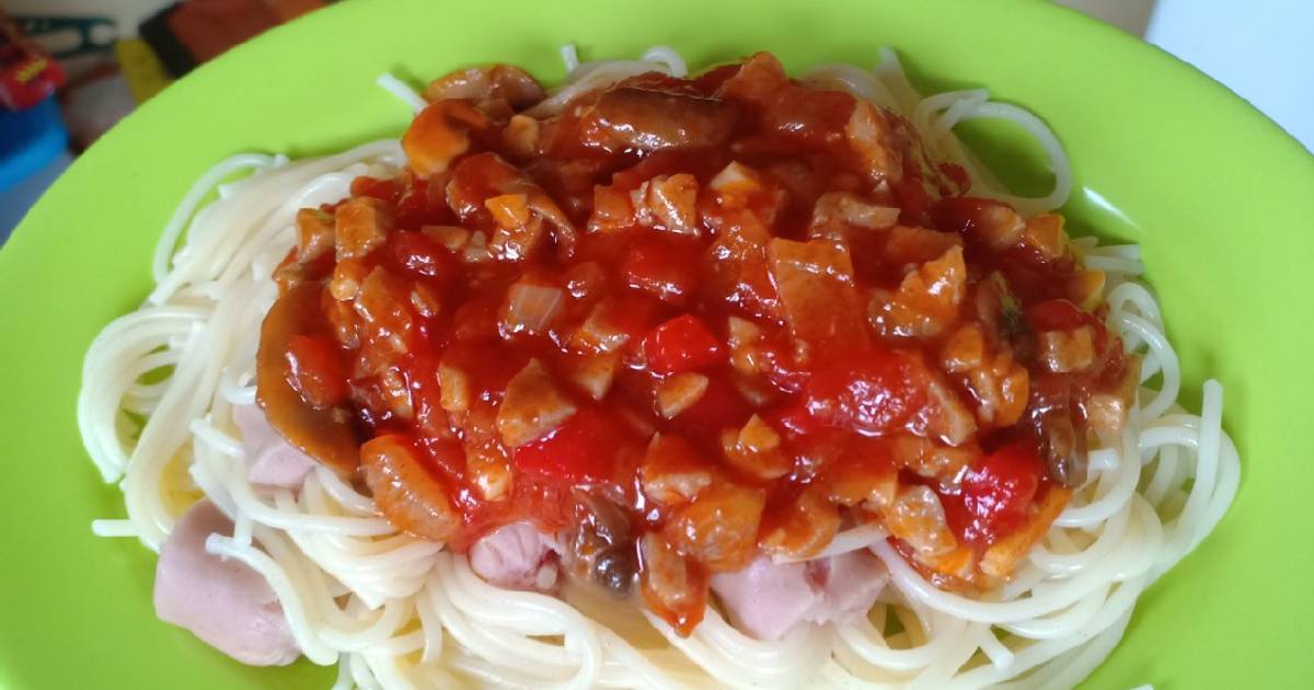 Resep Saus spaghetti homemade dengan baso sapi oleh Indah Yulaekah