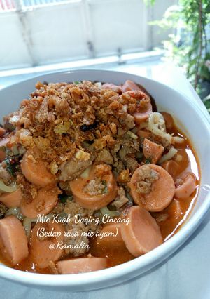 Foto resep Mie Kuah Daging Cincang (Sedap rasa mie ayam)